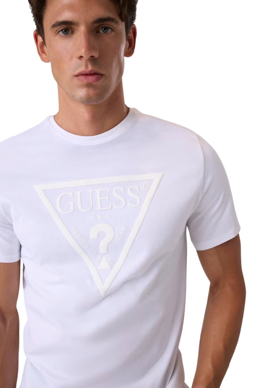 Camiseta Guess Triangle Core Blanca