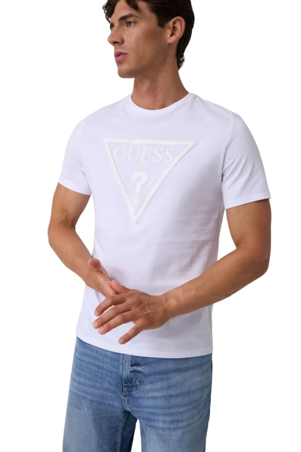 Camiseta Guess Triangle Core Blanca