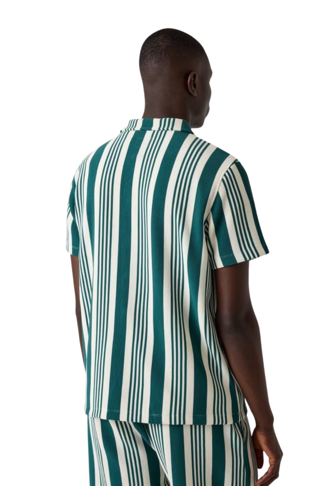 Camisa Guess Rayas Verde y Blanco