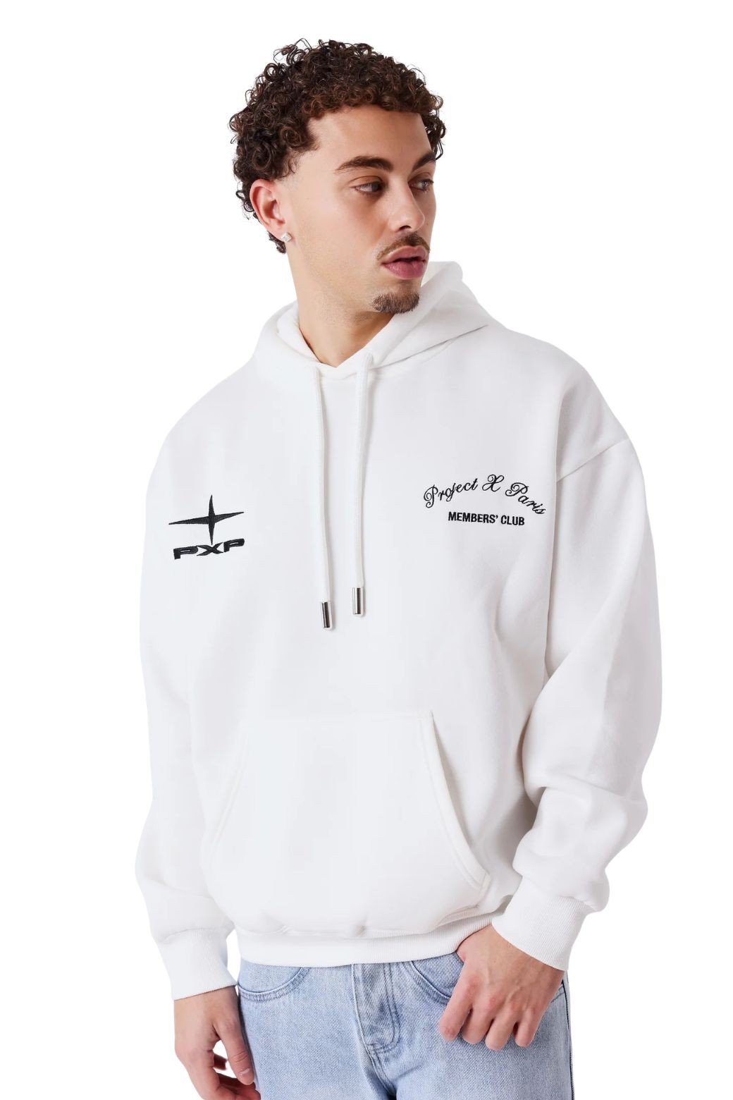 Sudadera Capucha Project x Paris Member´s Club Blanca