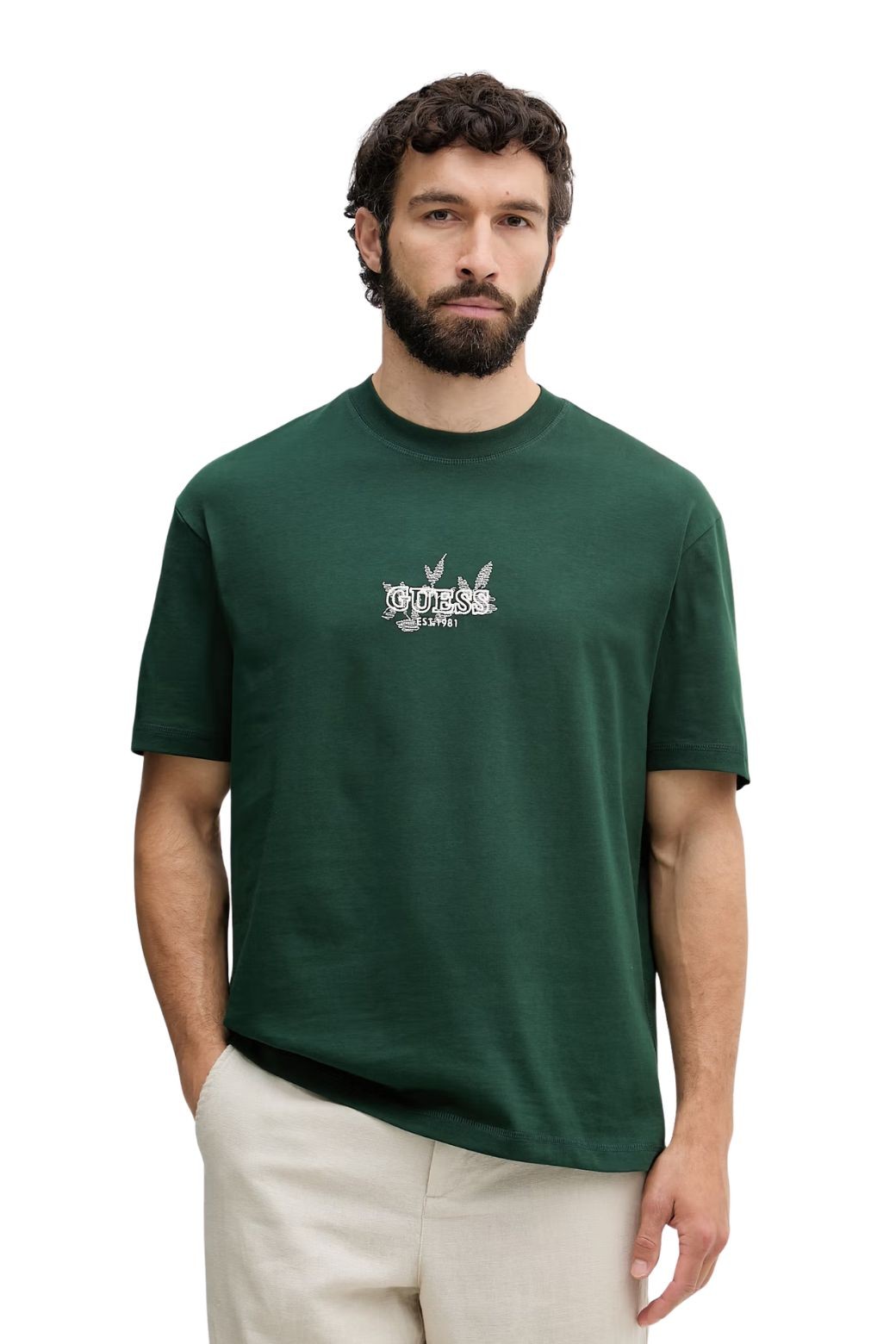Camiseta Guess Small Logo Verde