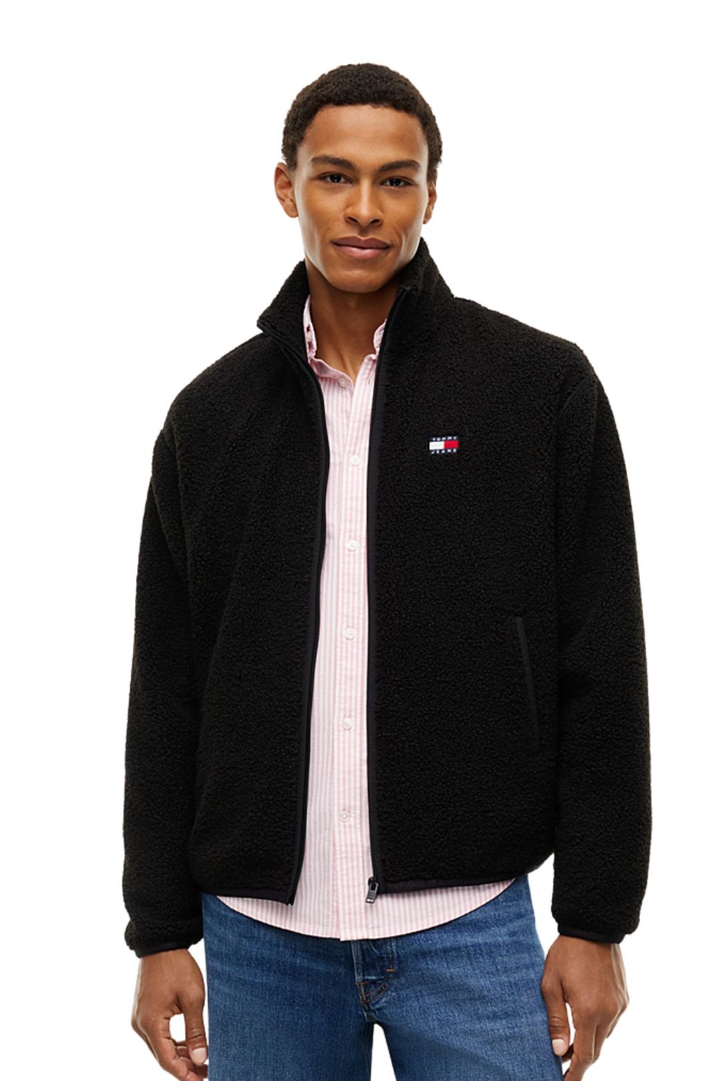 Abrigo Tommy Jeans Badge Zip Negro