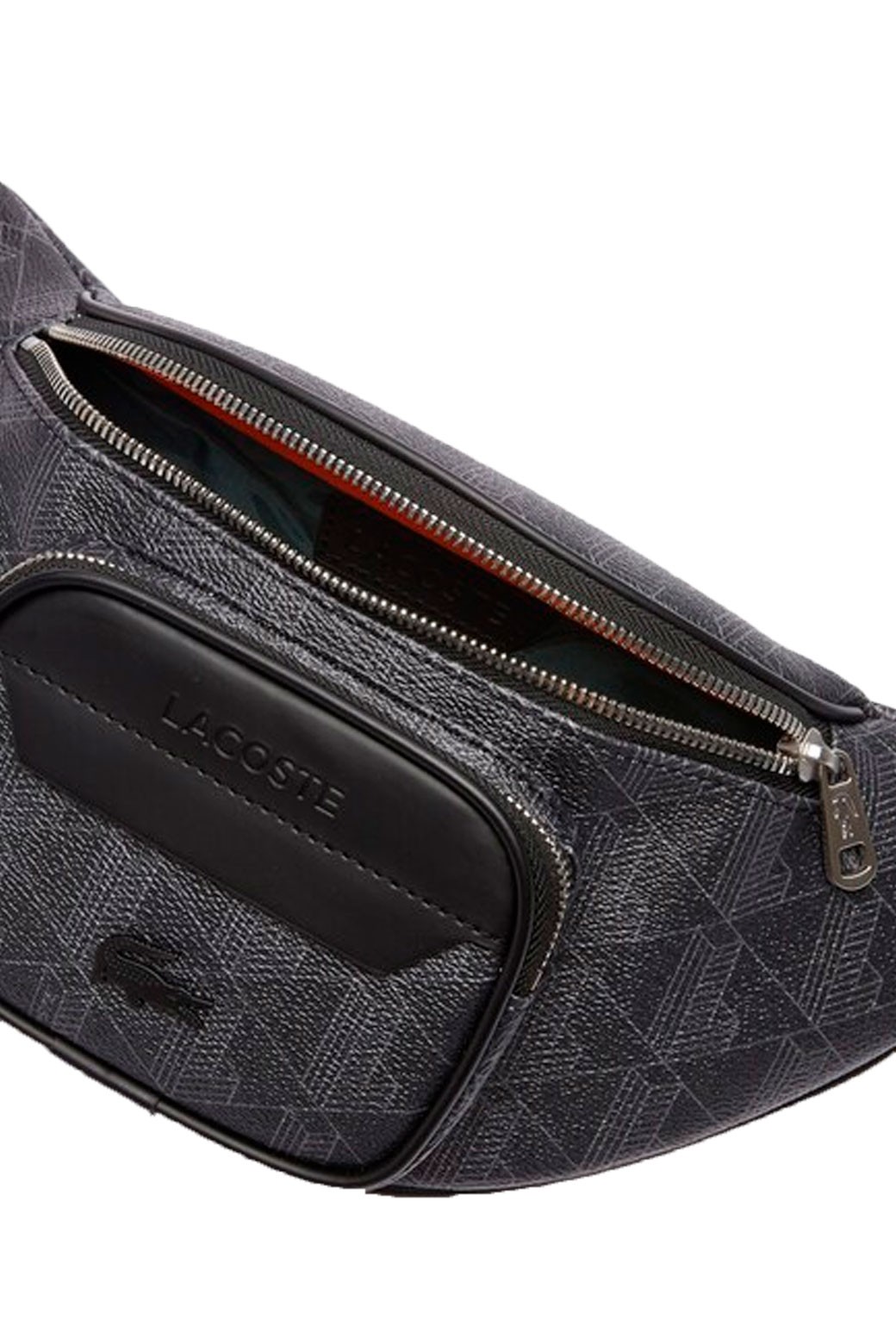 Riñonera Lacoste The Blend en lona monograma Negro